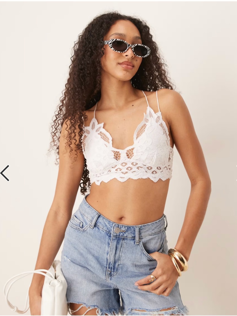 NWT Free People White Lace Bralette Crop Top - Stylish Women's Top